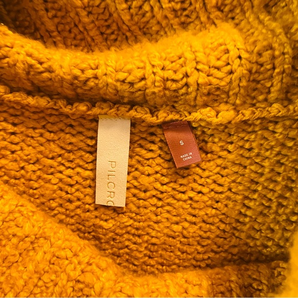 Anthropologie Pilcro Cowl Neck Sweater In Golden Rod - Picture 6 of 8